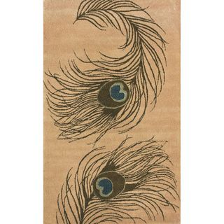Nuloom Handmade Peacock Wool Rug (3 X 5)