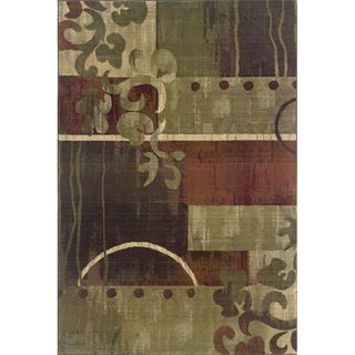Generations Green/ Red Polypropylene Area Rug (4 X 59)