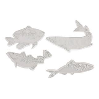 DIY Fish Pattern Cake and Cookie Cutter Mold (4 Pieces)