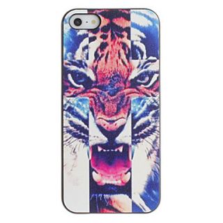 Roaring Tiger Pattern PC Hard Case with Black Frame for iPhone 5/5S