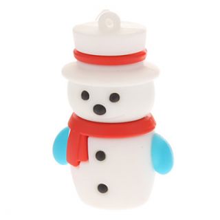 Plastic Little Christmas Snowman Model USB 4GB