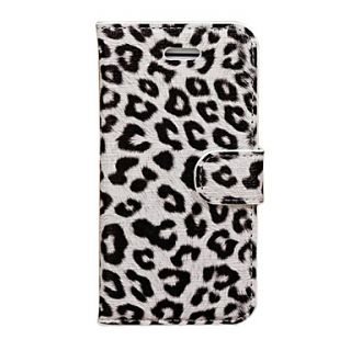 Leopard Print PU Full Body Case with Card Slot and Magnetic Snap for iPhone 5C(Assorted Colors)