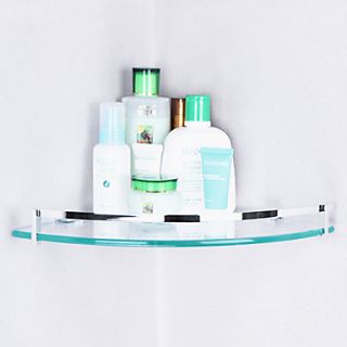 Contemporary Elegant Brass And Glass Material Bathroom Shelf
