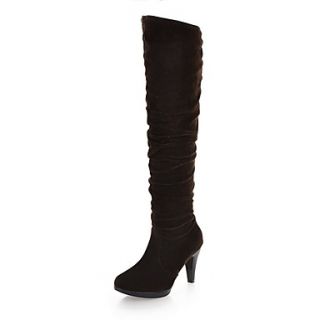 Faux Leather Stiletto Heel Platform Knee High Boots Party Shoes(More Colors)
