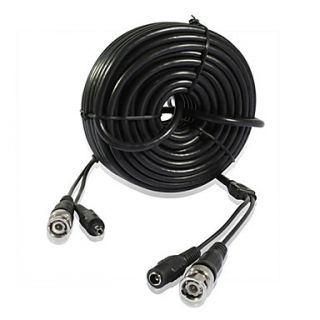 50ft 15m Video Power CCTV Cable Wire for Security Surveillance Camera
