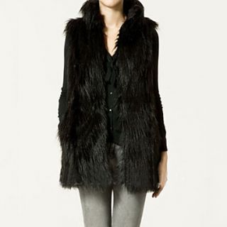 Sleeveless Standing Faux Fur Party/Evening Vest(More Colors)