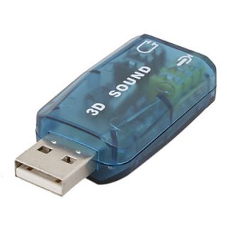USB to Audio Crystal Blue Sound Card