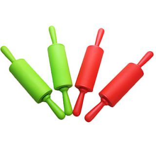Rolling Pin, 9 Inch Silicon Red Green