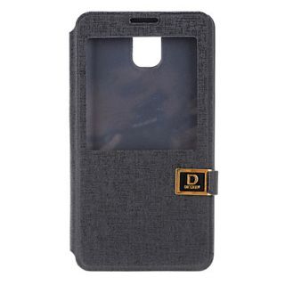 PU Leather Full Body Case for Samsung NOTE 3(Black)
