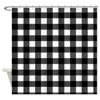  black white plaid Shower Curtain  Use code FREECART at Checkout