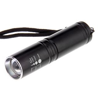 3 Mode Cree XP E Q5 LED Zoom Flashlight (240LM, 1xAA, Black)