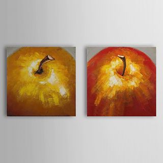 Hand Painted Oil Painting Still Life Apple with Stretched Frame Set of 2 1309 SL1021