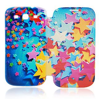 Scatter Five Point Star Leather Case for Samsung Galaxy S3 I9300