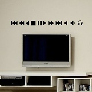 Leisure Buttons of Remote Control Wall Stickers