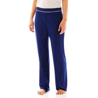 LIZ CLAIBORNE Knit Sleep Pants, Blue, Womens