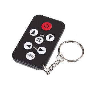 Advanced Mini Black Card Style Universal TV Remote Control with Key Chain