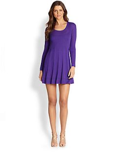 M Missoni Ribbed Knit Dress   Violet