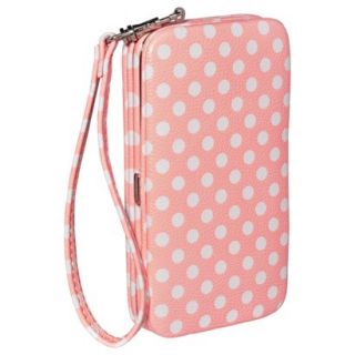 Merona Polka Dot Phone Case Wallet with Removable Wristlet Strap   Pink