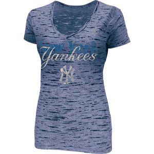 New York Yankees Majestic MLB Womens Long Shot Fashion T Shirt