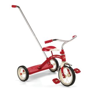 Radio Flyer Classic Tricycle Red with Push Handle   10 in.   34T