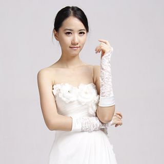Lace Fingerless Elbow Length Evening/Wedding Gloves(More Colors)