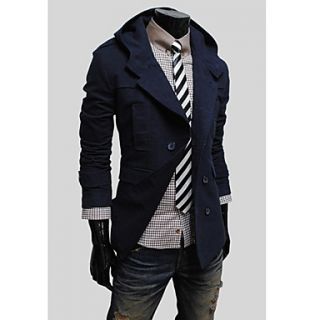 MenS Hoodie Trench Coat