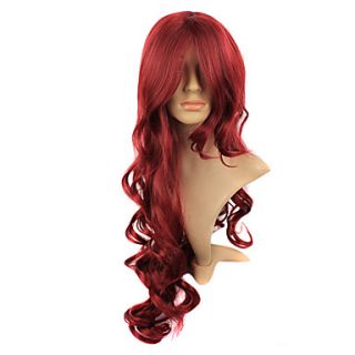Capless Synthetic 70cm Long Burhundy Beautiful lolita wig