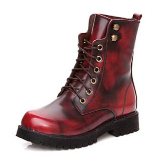 Leather Split Sole Ankle Combat Boots With Lace up(More Colors)