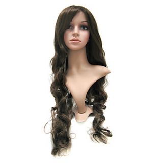 Capless High Quality Synthetic Long Brown Wavy Hair Wigs