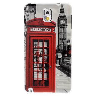 London Big Ben and Telephone Pattern Plastic Hard Case for Samsung Galaxy Note 3