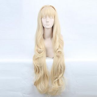 Vocaloid SeeU 80cm Light blonde Long Curly Cosplay Wig