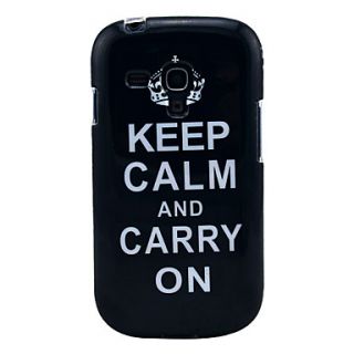 Keep Calm and Carry On Black TPU Soft Case for Samsung Galaxy S3 Mini I8190