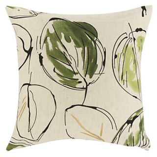 18 Square 100% Cotton Modern Printing Leafs Pillow Cover