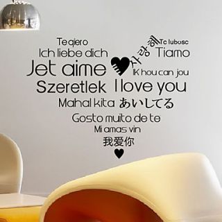 Words Love You in Different Languages Wall Stickers