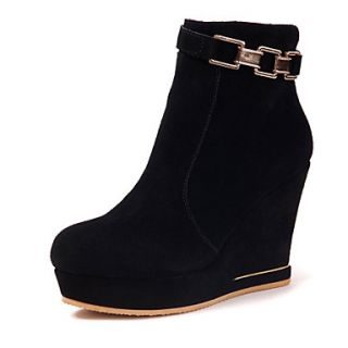 Suede Wedge Heel Platform Ankle Boots(More Colors)