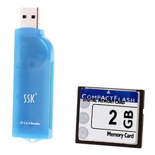 2G Ultra Digital CompactFlash Card with USB 2.0 Reader