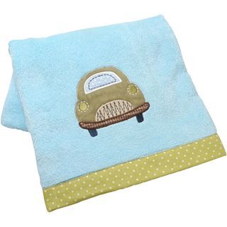 Sumersault Classic Cars Baby Blanket, Green/Blue/Brown