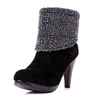 Faux Leather Chunky Heels Platform Ankle Boots(More Colors)
