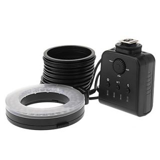 APUTURE AHL C60 5500K 60 LED White Macro Ring Light for Camera   Black (4 x AA)