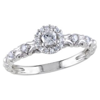 Tevolio 0.25 CT.T.W. Round Diamond Prong Set Ring Sterling Silver (GH I2I3)