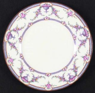 Royal Worcester Rosemary Light Blue/Black Dinner Plate, Fine China Dinnerware  