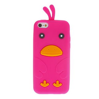 Cartoon Style 3D Duck Pattern Silicone Soft Case for iPhone 5C (Assorted Colors)