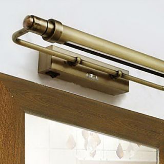Bulb Included Bathroom Wall Lamp, 1 Light, Classic Metal Bronze Electroplating