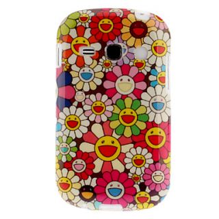 Smiling Flowers Pattern TPU Soft Back Case Cover for Samsung Galaxy Fame S6810