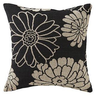 18 Modern Textured Flower Polyester Decorative Pillow Cover
