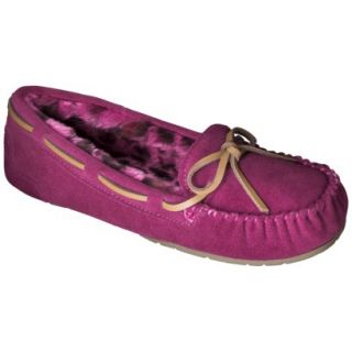 Womens Chaia Genuine Suede Moccasin Slipper   Pink 7