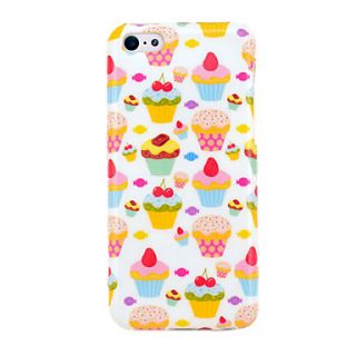 Pretty Strawberry Cakes Pattern TPU Soft Back Case Cover for iphone 5C