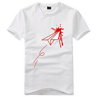 Mens Funny 3D T Shirt with Aircraft Impact Printed (100% Cotton)