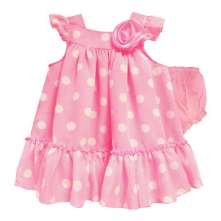 Marmellata Polka Dot Chiffon Pinafore Dress   Girls 12m 6y, Pink, Pink, Girls