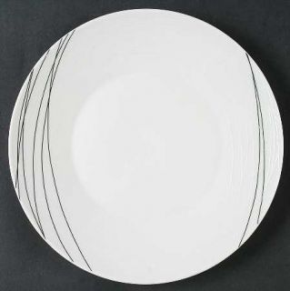 Mikasa Unraveled Salad Plate, Fine China Dinnerware   Gourmet B,Black Lines,Embo